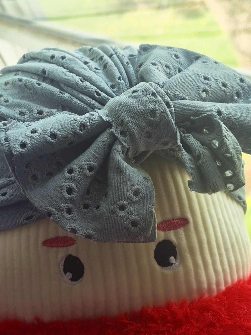 Green Eyelet Bow Baby Headwrap